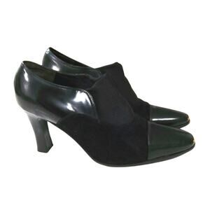 Alberto Gozzi Italian luxury designer leather fabric High Mary Jane block heels